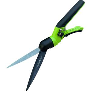 Garden Guru Hand Grass Clipper Scissors Rotating Cutter Head with Safety Lock Rust Proof High Carbon Steel Blades Soft Comfort Grip Handles Perfect for Lawn Edging, Shrubs, Flowers, Gardening