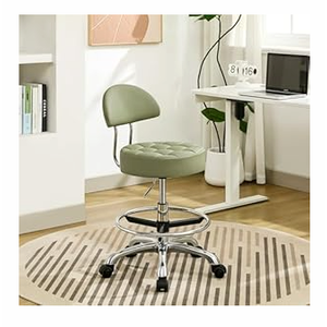FIRAVOE Rolling Stool Adjustable Height 20"-27" Lash Chairs for Eyelash Tech, Hair Cutting Chair for Stylist (Green)