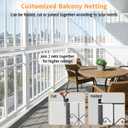 South to East Banister Guard for Baby, 10ft x 3ft Child Safety Net, Balcony Netting for Pets, Stair Railing Cover Baby Proofing, No Drilling, Stairway Mesh Netting Indoor Outdoor for Kids, Pets, Toys