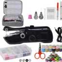 Handheld Sewing Machine with Storage & 42-Piece Sewing Kit, Portable Mini Sewing Machine for Beginner, Electric Switch, 2 Speed Modes, Easy to Operate, Hand Stitching Machine for DIY Fabrics Clothes
