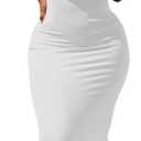 PINSV Women's Sexy Bodycon Tank Dress Basic Sleeveless Long Maxi Dresses Party Club Beach Sundresses (XL)
