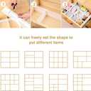 Bofoho Drawer Divider Adjustable Diy Storage Organizer Separator for Tidying Clutter Cutlery Underwear Socks Clothes Dresses Desk & Box in Kitchen Bathroom Bedroom Office (Cut at Will) (White 16pcs)