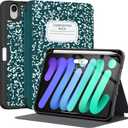 Supveco Case for iPad Mini 7 (A17 Pro) 2024/iPad Mini 6 2021 8.3 Inch with Pencil Holder-[Auto Wake/Sleep],Slim Protective Case with Soft TPU Back Cover for iPad Mini 7th/6th Generation(Teal)