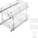 VEVOR Pull Out Cabinet Organizer, 12"W x 21"Dx15.2"H Heavy Duty Slide Out Pantry Shelves, Chrome-Plated Steel Roll Out Drawers for Home,13.5"Wx22"Dx19"H Inside Kitchen Cabinet, Bathroom, Under Sink