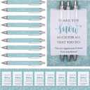 Sayglossy 75 Pcs Snowflake Pens for Coworkers Bulk Winter Ballpoint Pens with Thank You Cards Teacher Appreciation Gifts for Coworker Employee Team Staff Office (Snowflake)