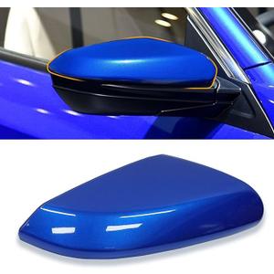 Moonlinks Compatible with 2016-2021 Honda Civic Side Ox Horn Mirror Cover Overlay, Glossy Black LH & RH Side Door Rearview Mirror Cap Trim for 10th Gen Civic,2019-2022 Insight,(1 Pair)