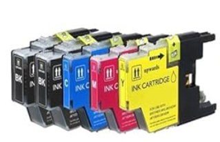 Prestige Cartridge LC1280/LC1240 Ink Cartridges for Brother MFC-J5910DW, MFC-J6510DW, MFC-J6710D, MFC-J6710DW, MFC-J6910DW - Black/Cyan/Magenta/Yellow (Pack of 5)