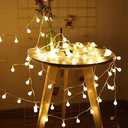RaThun Globe String Lights 49 Feet 100 led,8 Modes Fairy Lights Plug in,Indoor Lights for Bedroom,Classroom,Outdoor Lights for Patio,Garden,Party,Wedding-Warm White