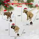 3D Printed Funny Christmas Ornament for Tree and Car  Unique Gag Gift for Pet Lovers  Fun Christmas Tree & Car Decor Gift