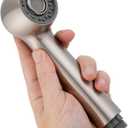 Hibbent Pull Out Sink Sprayer Head Replacement, 2 Function Kitchen Sink Faucet Head, G1/2 or 13/16 Inch Thread Faucet Head Kitchen Tap Sprayer Spout, Brushed Nickel