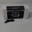 QFX J-220BT Boombox MP3 Conversion from Radio to Cassette with 4-Band (AM, FM, SW1, SW2) Radio with Bluetooth, Rechargeable Battery, Dual 3 Speakers, Built-in Microphone, Recorder, 3-Band Equalizer (Black)