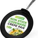 NutriChef 12 Inch Crepe Pan Non Stick, Ideal for Pancakes, Dosa & Tortillas, Hard-Anodized, Dishwasher Safe
