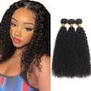 Kinky Curly Bundles 30 32 34 Inch Afro Curly Wave Human Hair Bundles Afro Natural Black Bundle Hair Weave Healthy And Soft Remy Hair Extensions 150g