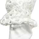 ZUYPSK Womens Fishnet Long Sleeve Hollow Out Hoodie Pullover Crop Top Summer Short Sweatshirt Outerwear (White, L)