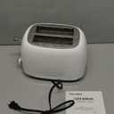 2 Slice Toaster Retro Stainless Steel with Bagel, Cancel, and Defrost Functions, 6 Bread Shade Settings, Extra Wide Slots and Removable Crumb Tray, White