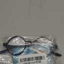 grinderPUNCH Kids Childrens Wizard Nerd Round Black Frame Glasses, Clear Lens (Age 4-12)