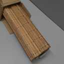 LazBlinds No Tools No Drill Cordless Bamboo Roman Shades, Light Filtering Window Treatment, Roll Up Bamboo Blinds for Window 34'' W x 64'' H, Brown