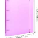 2 x A4 4-Holes Round Ring View Binders Plastic Cover, Refillable Notebook Journal Binder File Folder, Loose Leaf Sheet Protector/DIY Scrapbooking/Binder Cover Protector (Purple)