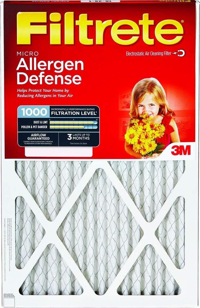 3M Filtrete Micro Allergen Reduction Air Filter [Set of 6] Size: 25" H x 16" W x 1" D