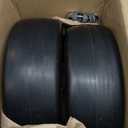 2 Pcs 13x5.00-6 Flat Free Tire and Wheel with Reinforced Rim and 3/4" Chrome Steel Bearings, 13x5x6 Lawn Mower Tires for Residential and Commercial, Zero Turn Mower Front Tires, 4.2"-6.2" Centered Hub (Yellow)