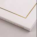 Clairefontaine 36120C Collection Triomphe GOLD A White Sewn Notebook - A5 14,8x21 cm - 96 Plain White Pages - Paper 90 g - Card Cover with Gold Marking