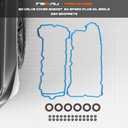 Valve Cover Gasket Set Compatible with 2008-2013 Buick Allure Enclave Lacrosse Cadillac ATS CTS SRX STS XTS Chevrolet Camaro, Valve Cover Gasket Kit VS50502 VS50808R