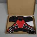PHOEPET Reflective Dog Harness Large Breed Adjustable No Pull Vest with Handle 2 Metal Rings 3 Buckles [Easy to Put on & Take Off](L, Red)