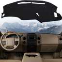 Dashboard Dash Cover Mat for Ford F150 2004 2005 2006 2007 2008 Polyester Custom Fit Ford F-150 F 150 Dash Cover (F150 2004-2008, Black)