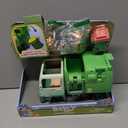 Bluey Garbage Truck Playset, Bingo & Bin Man Figures, Garbage Truck Toys for Boys Age 4-7 w/ Characters, Interactive Lever Action