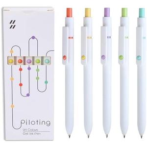 VICO Gel Pens, 5 Pcs 0.5mm Quick Dry Black Ink Pen Fine Point Smooth Writing Pens, Aesthetic Cute Office School Supplies Gifts for Women Men, High-End Series for Journaling Note Taking, Pack of 3 