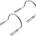 TAODAN 2PCS Silver U Shape Hanging Metal Hammer Rack Ring 65mm Gardening Tool Rack Luggage Hardware Fitting for Pliers Spades Brooms Rakes Hoes