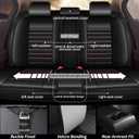 Seat Covers for Toyota Corolla 2014-2019 Car Seat Covers Full Set 5 Seats Waterproof Faux Leather Car Seat Cushion Protector Compatible Airbag (Black & Red)