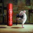 ART.COM Wall Art Print Gym Rat by Lucia Heffernan, 16" x 16"