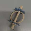 haakaa Silicone Baby Teether Toys,Nipple-Shaped End for Gum Massage,360 Baby Toothbrush Head for Self-Brushing Training,Easy to Grip- Sky Blue