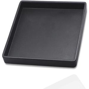 Small Square Serving Tray (5.9 inch), Durable Black Tray for Desserts & Organization, Lightweight for Coffee, Drinks, Party, Seasoning, Perfume and Display.