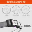 Personalized Dog Collars for Small Dogs, Reflective Dog Collar QR Code Name Tags, Soft Nylon, S (Black-Gray Gradient)