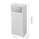 WanWanKa Bathroom Trash Can with Lid,Slim 6 Gallon Commercial Lagre Trash Bin, Tall Skinny Waste Bin with Press Top Lid, Narrow Garbage can for Kitchen,Living Room,Ofice,Laundary Room,Bedroom White