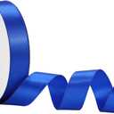2 x Royal Blue Satin Ribbon 1 Inch x 50 Yards Double Faced Ribbon for Boy Gift Wrap, Graduation & Decorations