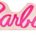 Franco Movie Luxe Super Soft Plush Squishy Decorative Pillow (Officially Licensed Product), 17" Inch, Barbie Logo