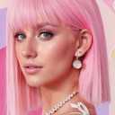 SUKRI Pink Bob Wig With Bangs - Short Straight Bob Bangs Wig, 12Inch Heat Resistant Synthetic Hair, Natural Looking For Daily Party Use