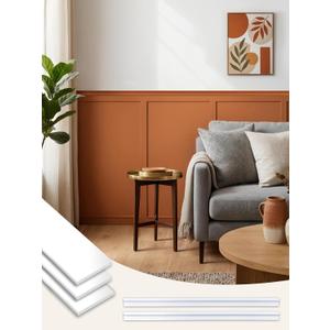 Upick Wall Panels Board and Batten Kit, Paintable PS Wainscoting Paneling for Accent Wall 120" x 43"
