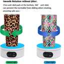 YVV Turner Cup Rotating Display Stand for Epoxy Glitter Tumbler, 360 Degree Automatic Mute Rotating Turntable for Photography Products and Shows. Bling Bling Tumbler Making Supplies Spinner White USB