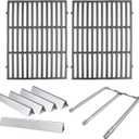 Hongso Spirit E-310 Grill Parts for Weber Spirit I & II 300 Series E310 S310 E320 S320 E330 S330 Gas Grill With Front Control, 7636 Flavorizer Bars 15.3", 7638 Grill Grates 17.5", 69787 Burners 18"