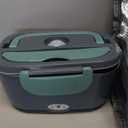 Herrfilk Electric Lunch Box Food Heater, 3 in 1 Ultra Quick Heated Lunch Boxes for Adults, 12V/24V/110V Portable Food Warmer for Car/Truck/Office With Fork Spoon and Insulated Carry Bag