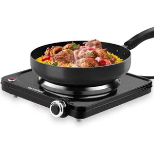Vayepro 1500W Hot Plate, Portable Electric Stove, Single Electirc Cooktop, Portable Burner for Cooking, Cooktop for Dorm Office Home Camp, UL Listed, Compatible with All Cookware (HP102-D16)