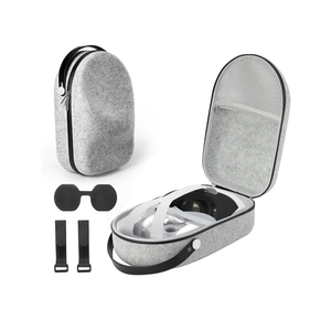 Hard Carrying Case Compatible with Quest 3 VR Gaming Headset and Touch Controllers, VR Accessories Suitable for Travel and Home Storage (Gray)