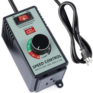 Adjustable 4000W AC Motor Speed Controller for Angle Grinder, Electric Drill, Polishing Machine & Fan - 110V, Variable Speed Control with Overload Protection, Voltage LED Display