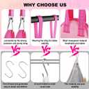 Dog Grooming Hammock - Breathable Pet Grooming Hammock for Small Dogs& Cats, Adjustable Dog Sling Harness with Nail Clippers& Nail File (Pink, X-Small)