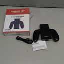 Switch 2 Joycon Charging Grip with Built-in 2000 mAH Battery, Super Magnetic Charger Handle for Nintendo Switch 2 Joycons, Ergonomic Controller Grips for Playing While Charging, Switch 2 Accessories Black (Built-in Battery Black)