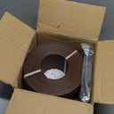 Amazon Basics Flexible Landscape Edging Coil for Garden Border, Flower Beds, Lawn and Pathways, 5 inch x 40ft, Brown, 10 Stakes